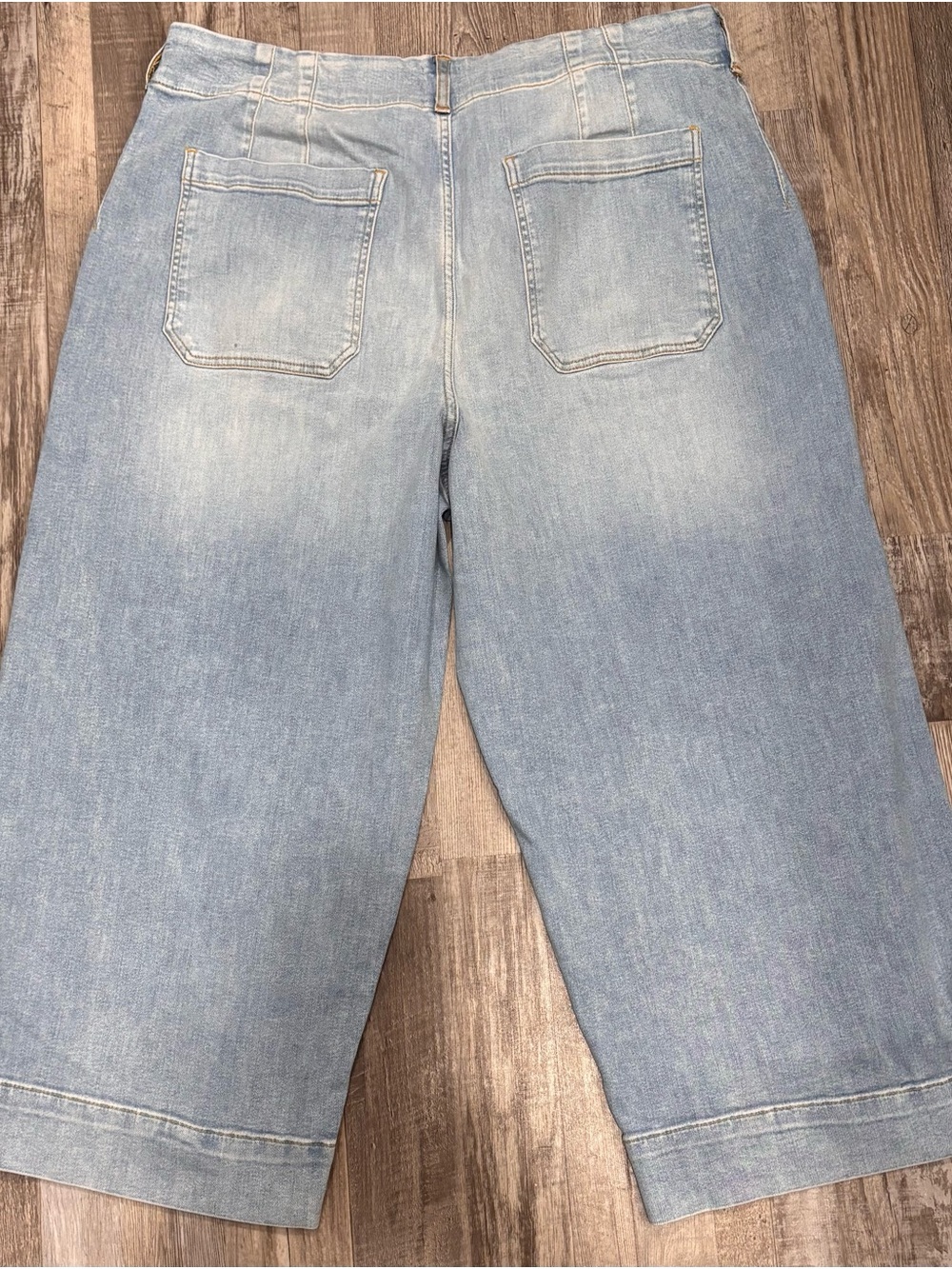 Anthropologie Pilcro Plus Size cropped wide-leg denim Size 24 W